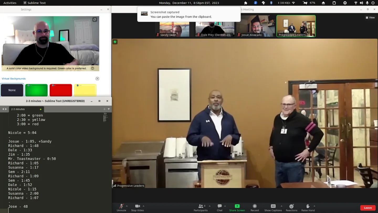 Progressive Toastmasters — December 14, 2023, photo 2 of 2